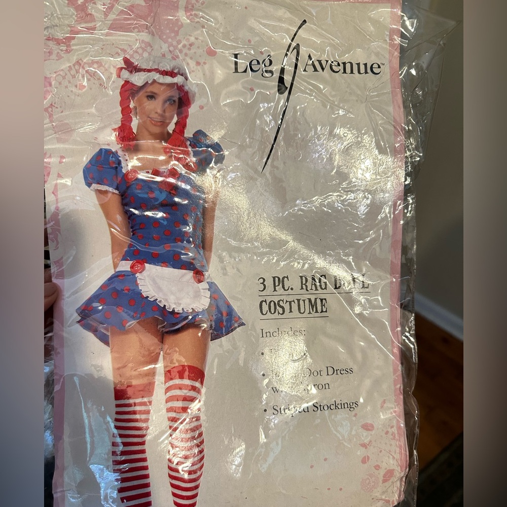 Leg Avenue Rag Doll Costume in Blue and Red